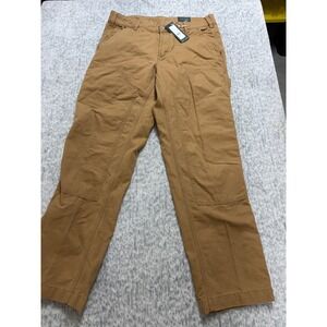 Alpine Design Mens M AD Utility Pant Brown Khaki Double Knee 32x30 ADM24901 NEW